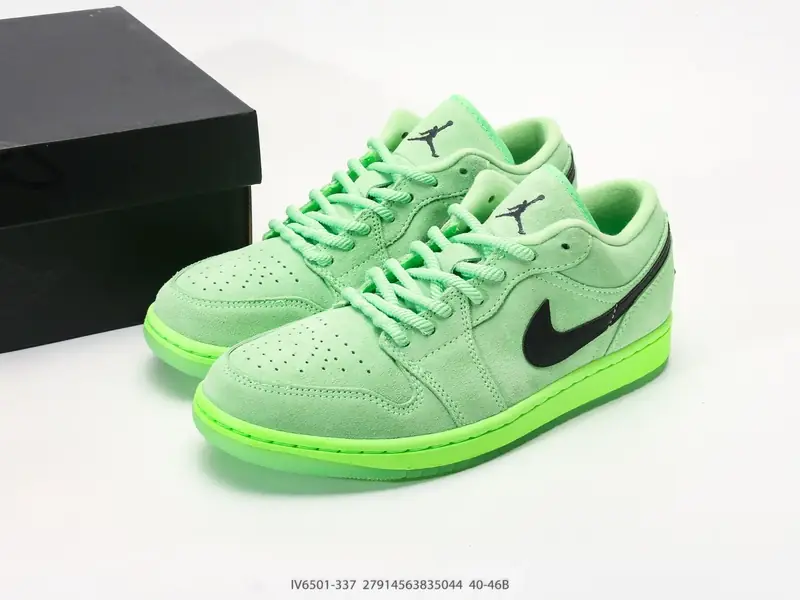 Air Jordan 1 Low AJ1 乔1荧光绿 经典百搭 AJ1 耐克 低帮乔丹一代低帮经典复古文化休闲运动篮球鞋 IV6501-337 #27914563835044